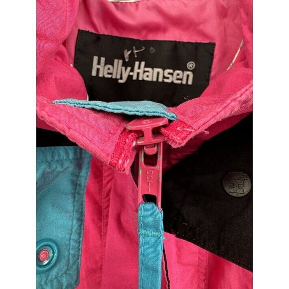 Helly Hansen Jacket Women XS Pink Y2K Athletic Outdoor Zip Snap Close Track - Picture 9 of 9